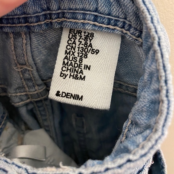 &denim kids overalls good used condition plenty of life left size 7-8 h&m kids - Picture 4 of 5